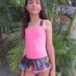 Entero infantil con faldita tutu