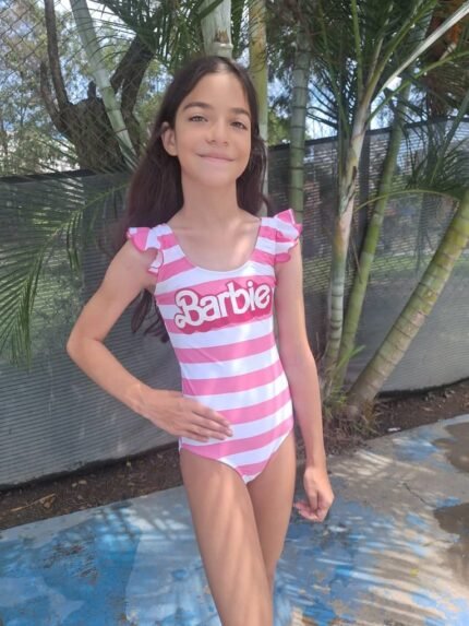 Entero infantil con faralado barbie